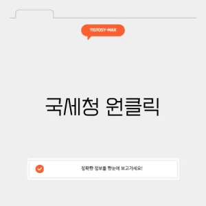 국세청 원클릭