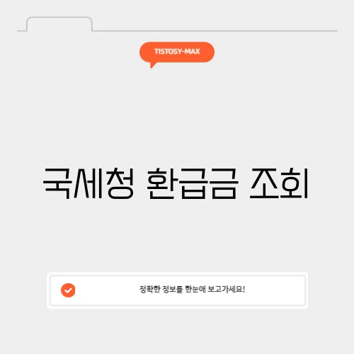 국세청 환급금 조회