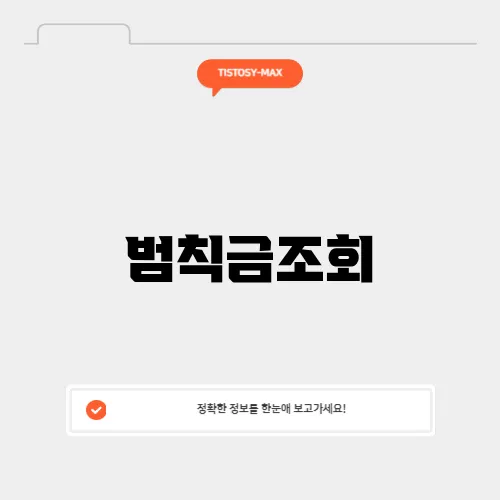 범칙금조회