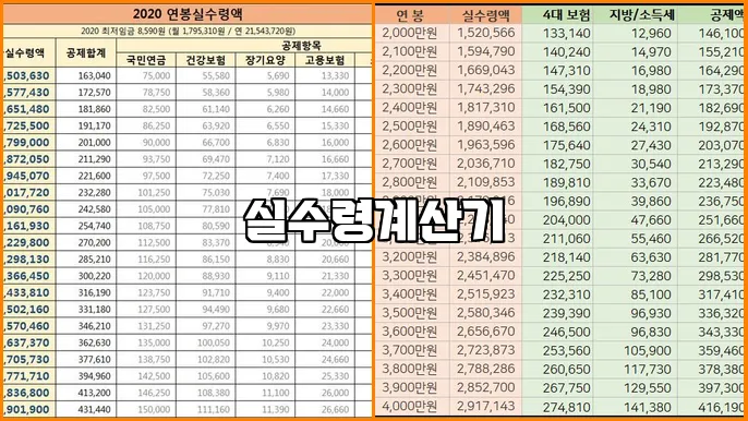 실수령계산기