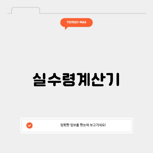 실수령계산기