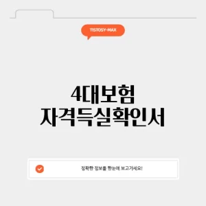 4대보험 자격득실확인서