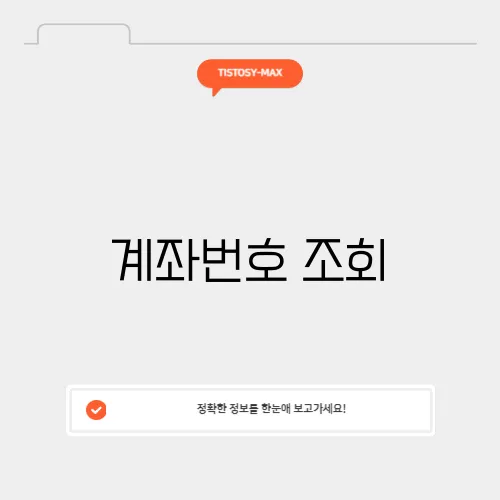 계좌번호 조회