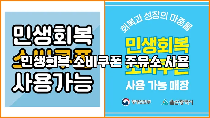 민생회복 소비쿠폰 주유소 사용