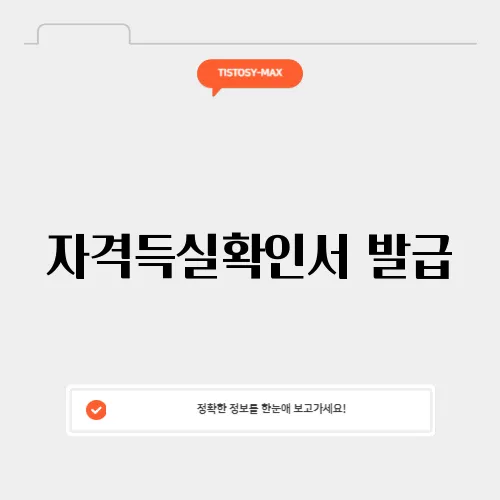 자격득실확인서 발급