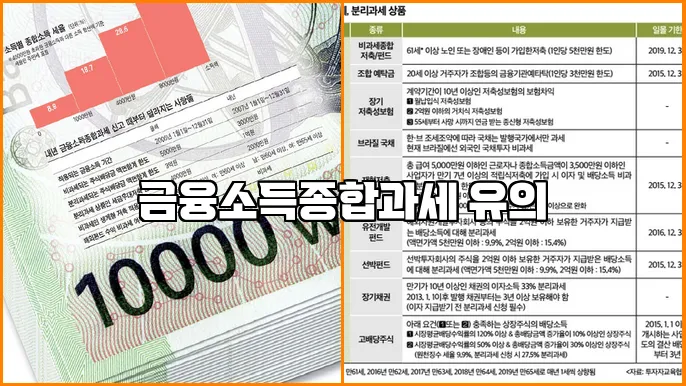 금융소득종합과세 유의