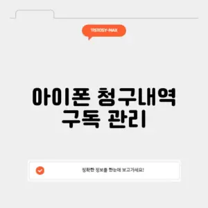 아이폰 청구내역 구독 관리