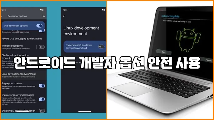안드로이드 개발자 옵션 안전 사용