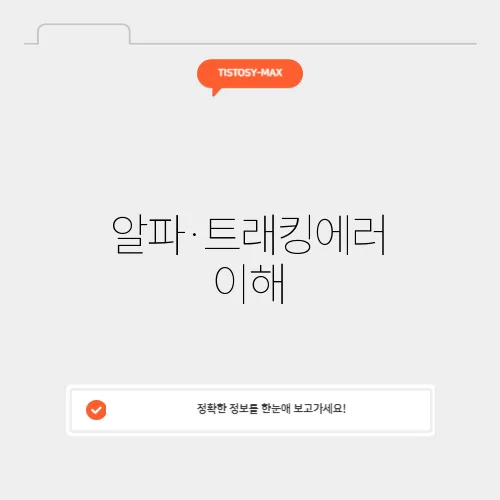 알파·트래킹에러 이해