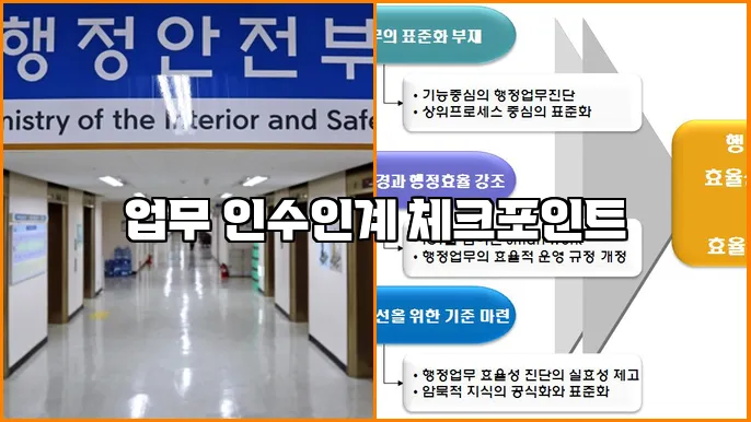 업무 인수인계 체크포인트