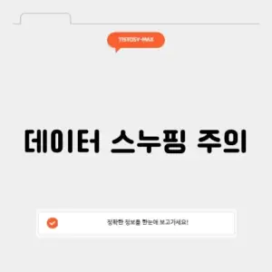 데이터 스누핑 주의