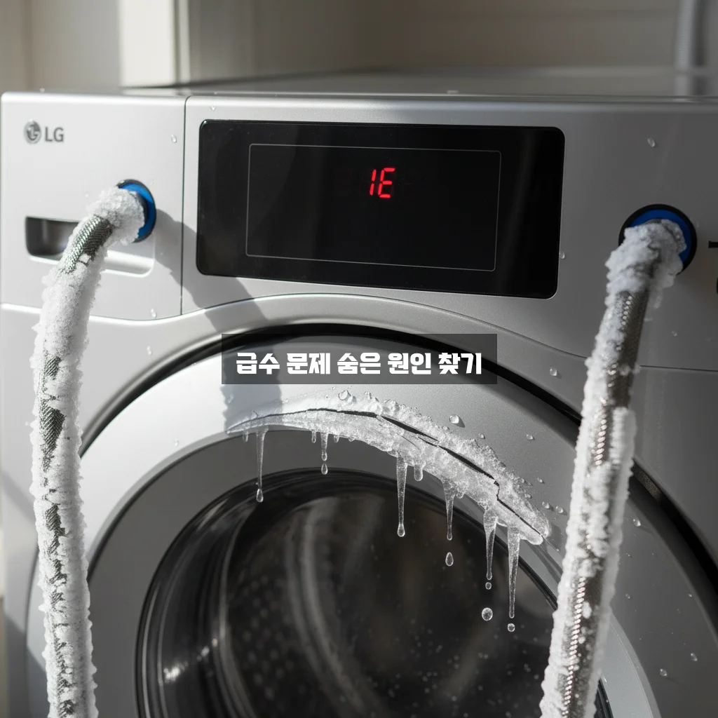 LG 세탁기 IE 에러 (급수 안됨) 동파 확인 관련 이미지 1
