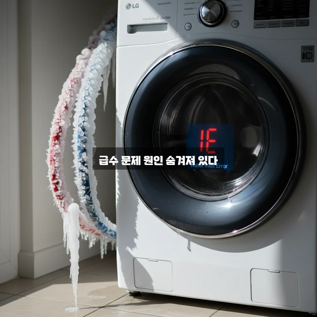 LG 세탁기 IE 에러 (급수 안됨) 동파 확인 관련 이미지 3