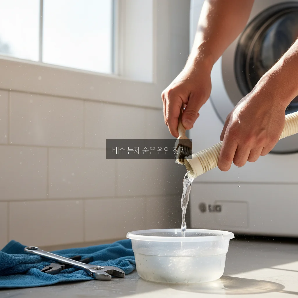 LG 세탁기 OE 에러 (배수 안됨) 호스 청소 관련 이미지 3