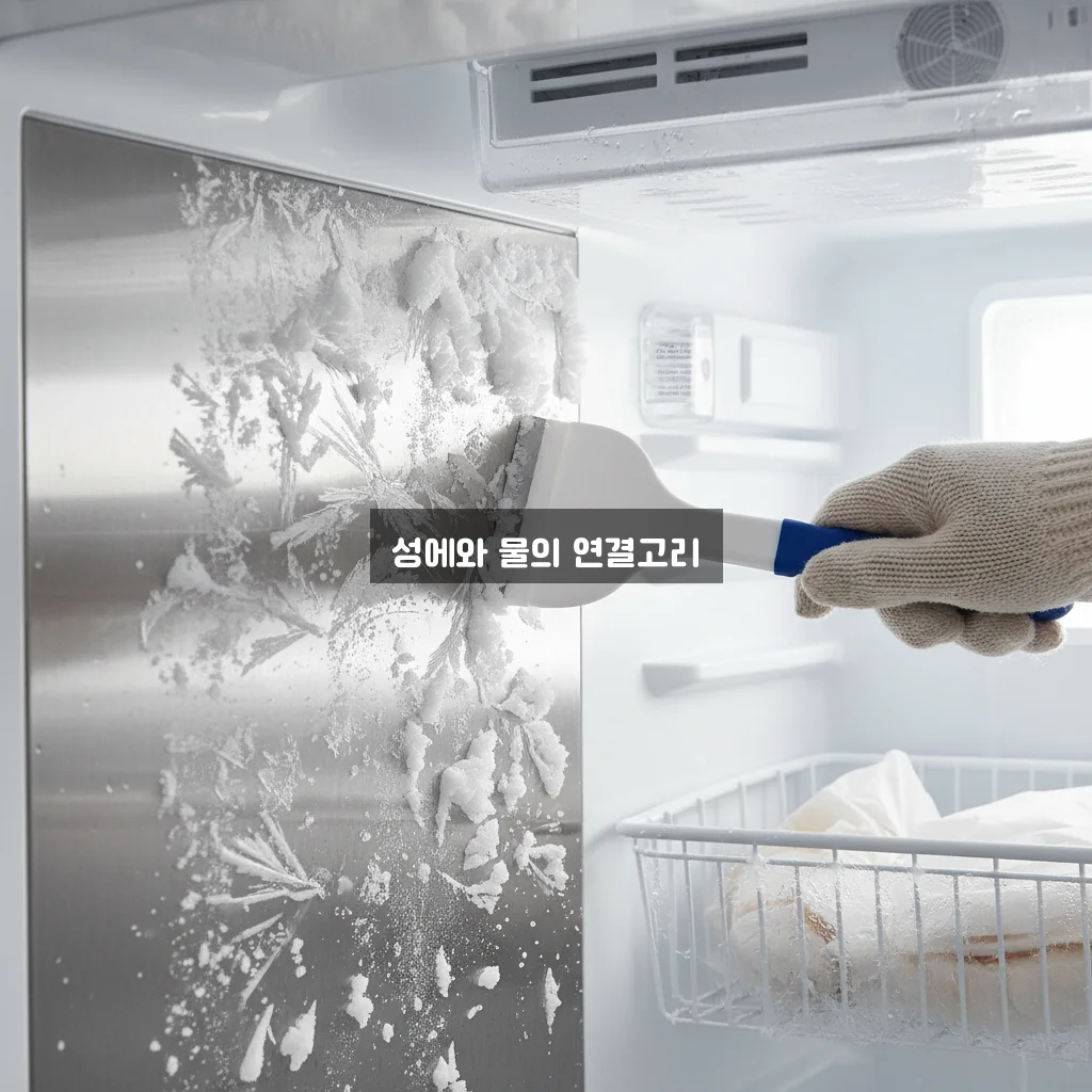 냉장고 냉동실 성에 제거 및 물 고임 관련 이미지 1