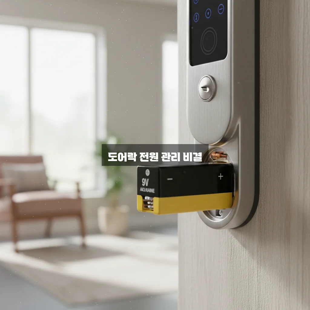 도어락 방전 9V 건전지 사용법 관련 이미지 1