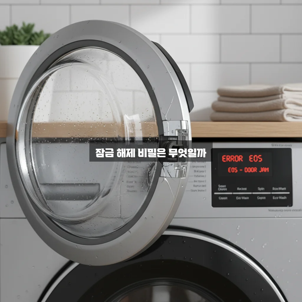 드럼 세탁기 문 잠김 안 열림 강제 개방 관련 이미지 1