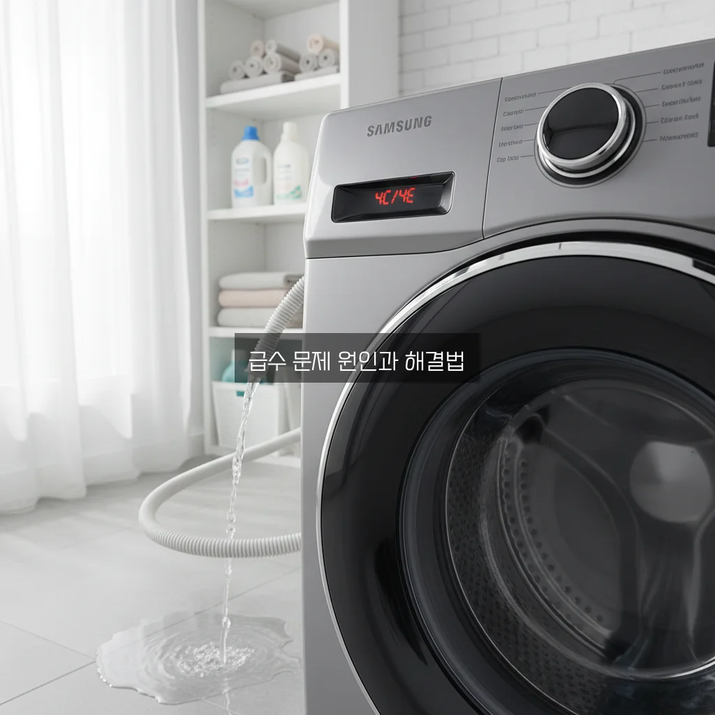 삼성 세탁기 4C / 4E 에러 (급수 불량) 해결 관련 이미지 1