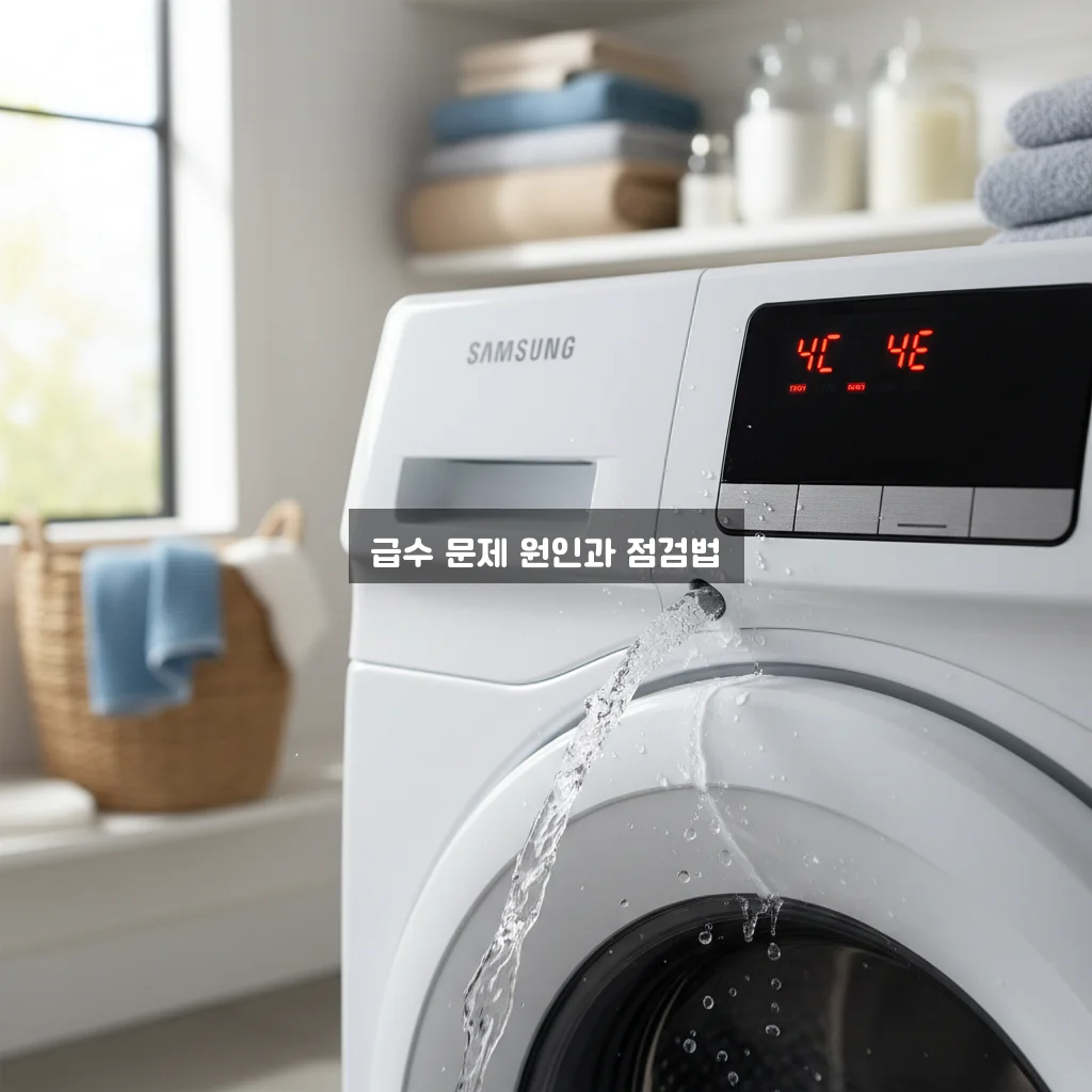 삼성 세탁기 4C / 4E 에러 (급수 불량) 해결 관련 이미지 2