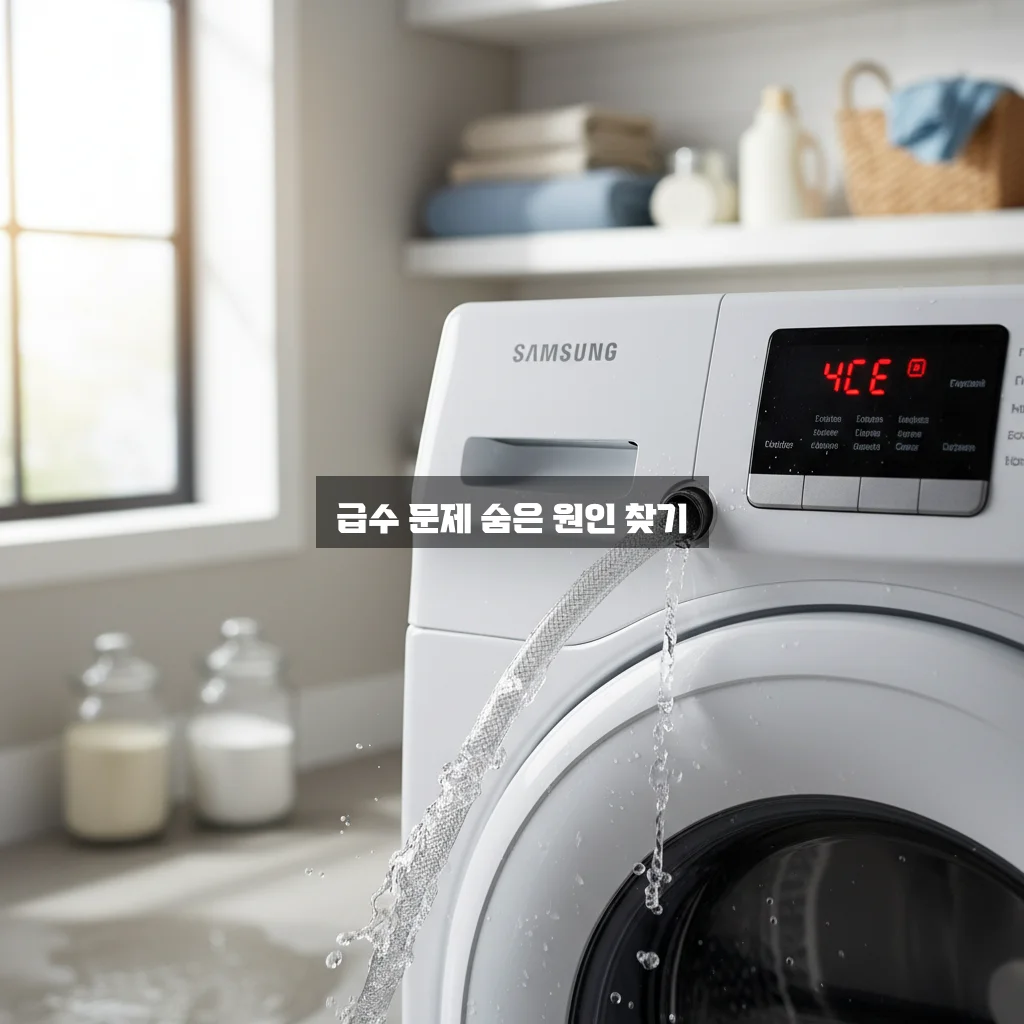 삼성 세탁기 4C / 4E 에러 (급수 불량) 해결 관련 이미지 3