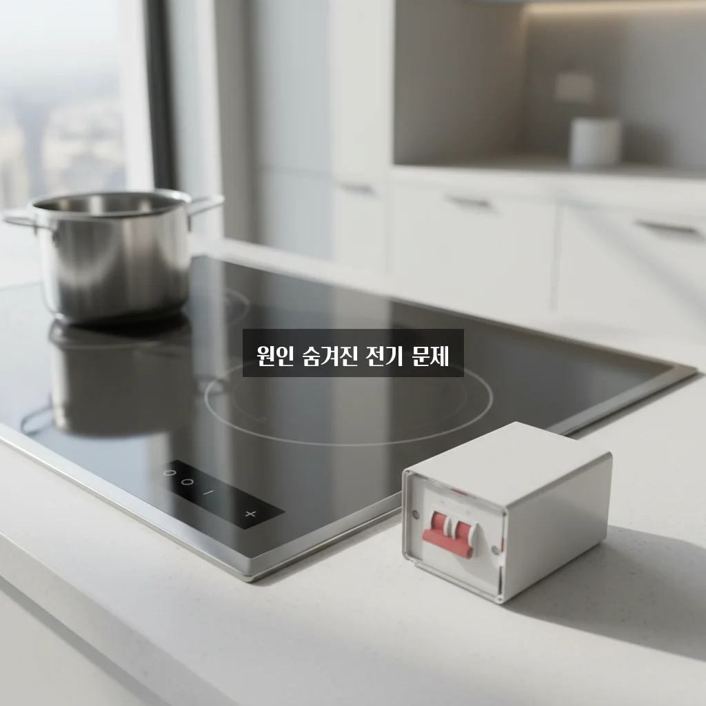 인덕션 전원 안 켜짐 및 차단기 내려감 관련 이미지 1