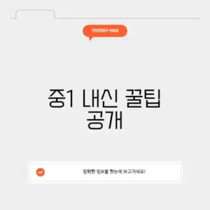 내신콘서트 중1 완벽 가이드 알아보기