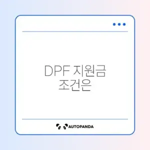 DPF 부착 지원금