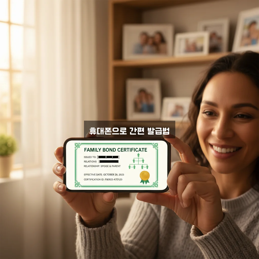 가족관계증명서 핸드폰 발급 관련 이미지 2