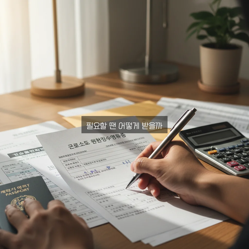 근로소득 원천징수영수증 발급 관련 이미지 2