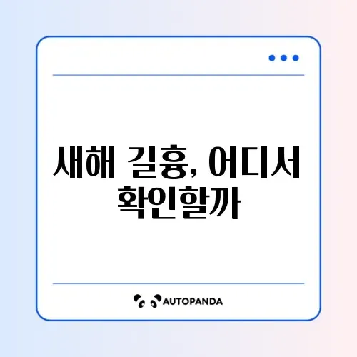 신년 운세 무료 (정책 사이트 연계) 썸네일