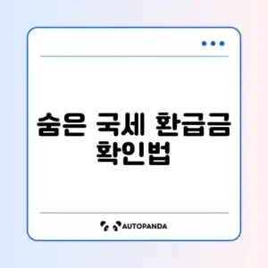 국세 환급금 조회