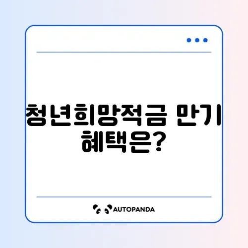 청년희망적금 만기 수령 썸네일