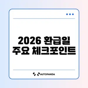 2026 연말정산 환급일 완벽 정리 가이드