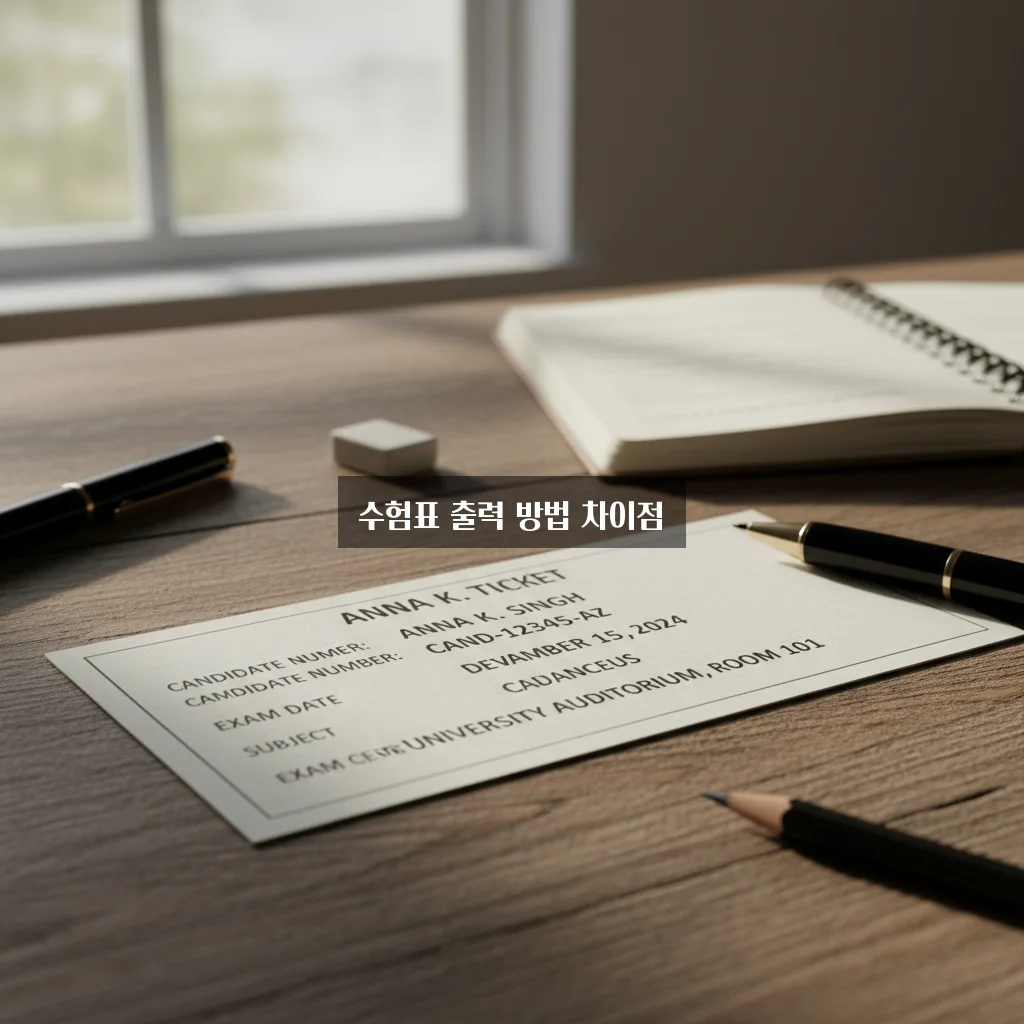 수험표 출력 비교 완벽 가이드 알아보기 관련 이미지 1