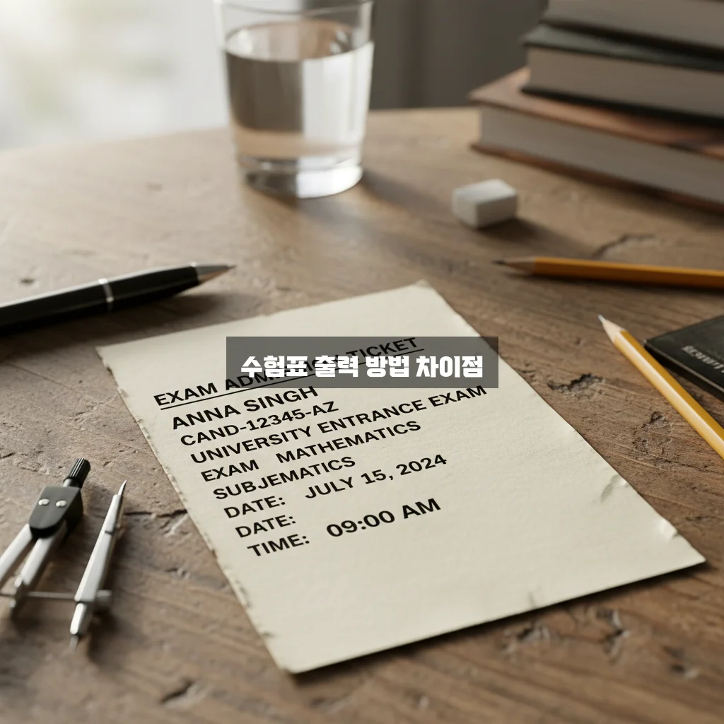 수험표 출력 비교 완벽 가이드 알아보기 관련 이미지 2