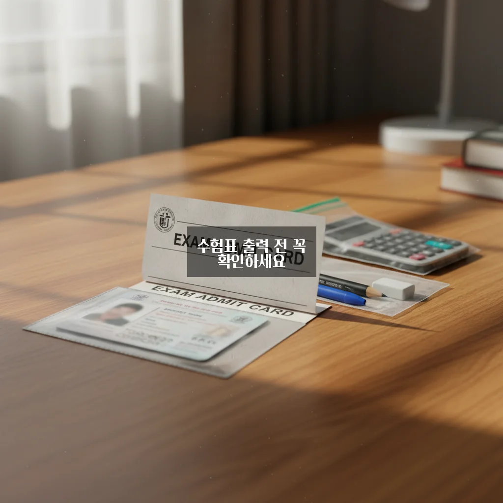 수험표 출력 필수 준비서류 완벽 정리 가이드 관련 이미지 2
