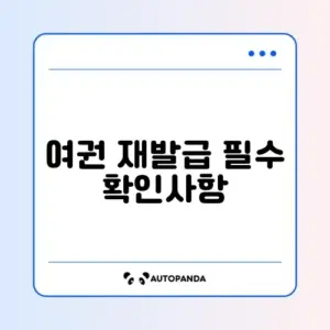 2026년 여권 재발급 준비물 완벽 정리 가이드