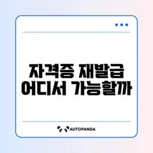 자격증 재발급 청구 방법 어디서 하는지 완벽 정리