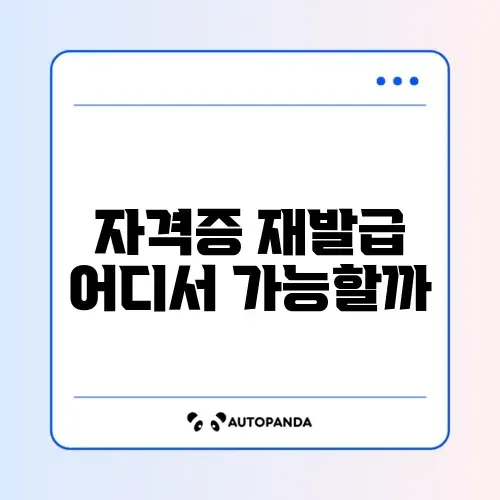 자격증 재발급 청구 방법 어디서 하는지 완벽 정리 썸네일