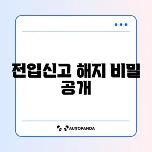 전입신고 온라인 신청 해지 완벽 정리 2026 방법