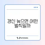 운전면허증 갱신 기간 만료 시 과태료 완벽 정리