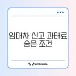 임대차계약 신고제 과태료 유예 기간 완벽 정리하기