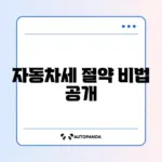 자동차세 연납 할인율 계산법 완벽 정리 알아보기