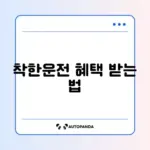 착한운전 마일리지 인터넷 신청 방법 완벽 가이드 알아보기