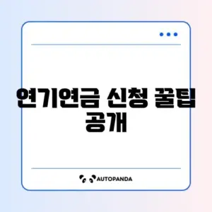 국민연금 연기연금 신청 방법 완벽 가이드 알아보기