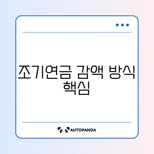 국민연금 조기노령연금 감액 계산 완벽 가이드 알아보기
