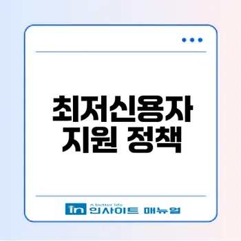 2026 최저신용자 특례보증 조건 완화 확인