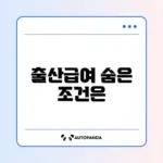 고용보험 미가입자도 출산급여 받을 수 있는 조건 완벽 정리