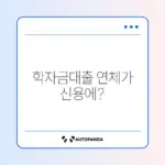 학자금대출 연체가 신용점수에 미치는 영향 완벽 정리